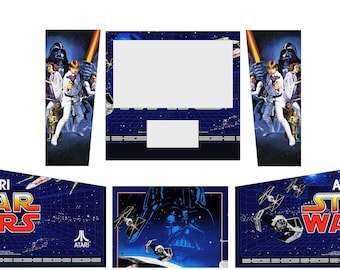 Arte de pinball de Star Wars | Arte escalável e adaptável | Adesivo de pinball para jogos retrô