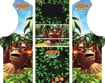 Adesivo de vinil retrô do Donkey Kong para máquina de arcade de tamanho normal.