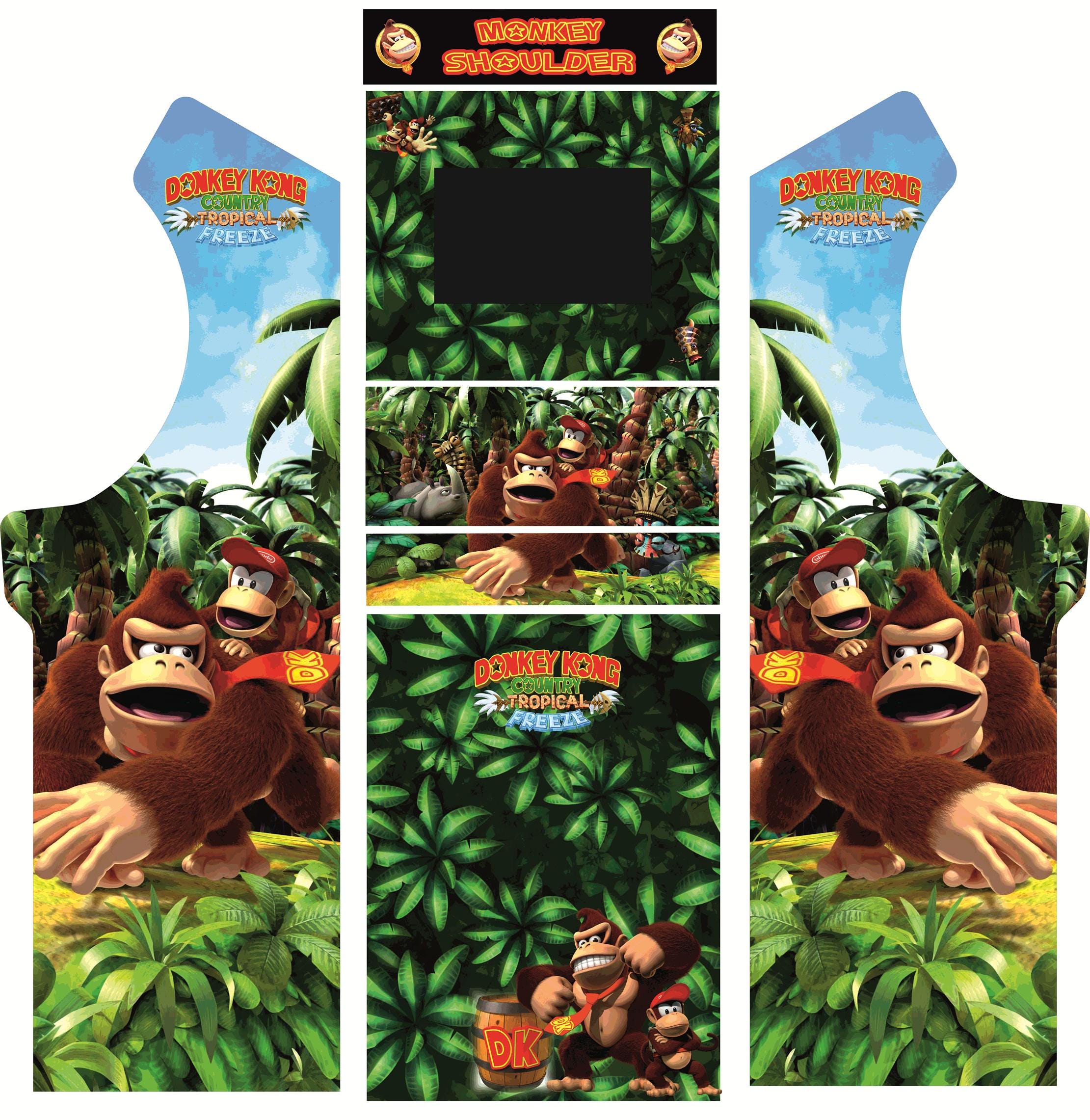 Stickers DONKEY KONG RETRO pour Bartop et Socle