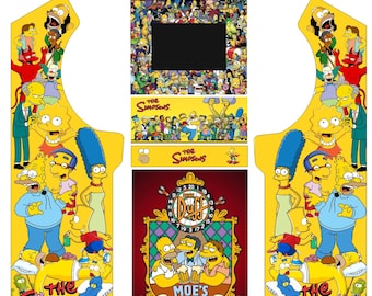 The Simpsons Arcade Vinyl V2 – Skin de gabinete retrô alternativa para máquina de fliperama de tamanho normal