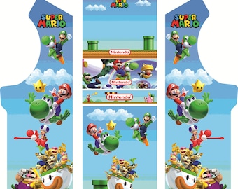 Mario Bros Blue Arcade Cabinet Machine Vinil Arcade