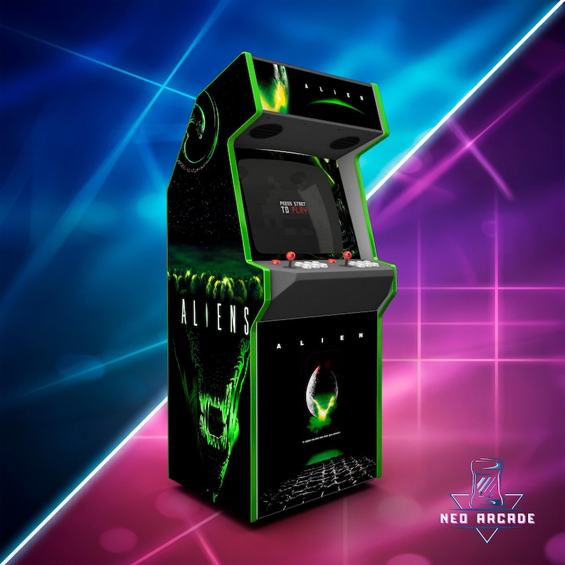 Aliens Arcade Vinyl – Retro Arcade Cabinet Skin for Full-size Arcade ...