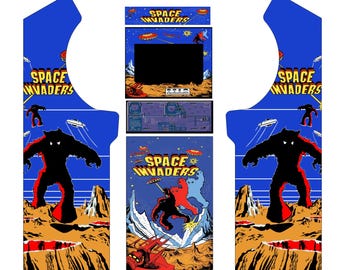 Space Invaders Retro Arcade cabinet machine arcade vinyl