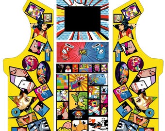 Máquina de arcade Pop Art com vinil