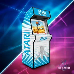 Atari System 1 Arcade Cabinet | Retro Arcade Artwork | Full Size Arcade Design | Classic Gaming Stickers | Multicade Cabinet Decals