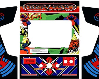 Berzerk Bartop Arcade Vinyl | Retro Arcade Artwork | Classic Arcade Cabinet Stickers | Multicade Bartop Design | Gaming Decals