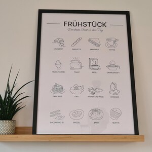 Breakfast - The best start to the day | Kitchen poster | Kitchen decoration | Wall picture | Breakfast | Kitchen | Poster download | Digital print