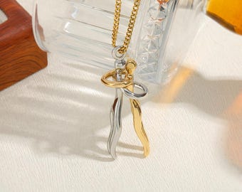 Collar de abrazo de pareja/Collar de abrazo de amantes para mujeres/Collar de pareja/Collar a juego/Regalo de cumpleaños/Regalo del día de la madre/Regalo del día de San Valentín