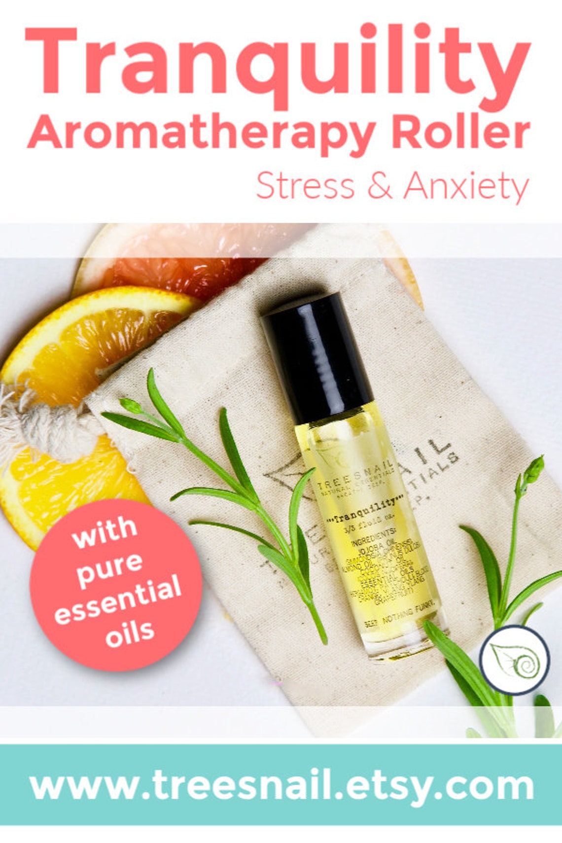 Stress Aromatherapy Roller Ball Calming Relaxation Essential Etsy