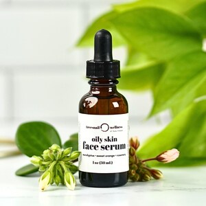 Oily Skin Face Serum (Eucalyptus + Orange + Bakuchiol) • Natural Face Oil to Balance Sebum Production • Plant-Based, Lightweight Hydration