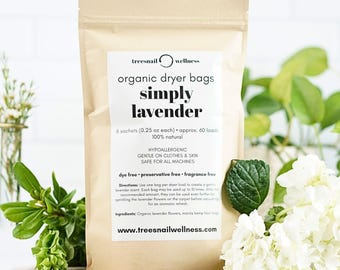 Lavender Dryer Bags – Natural Dryer Sheet Alternative for Sensitive Skin Laundry