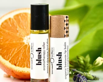 Date Night Gift Set – Essential Oil Roller & Natural Lip Balm (.30 oz Eco Tube)