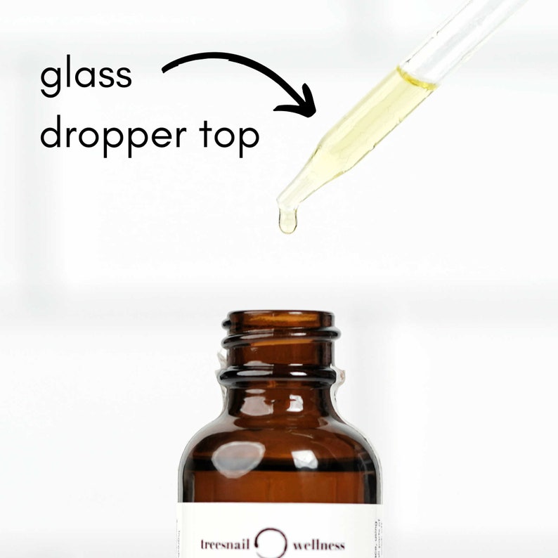All Treesnail Wellness face serums come with a glass dropper top for easy and clean application.