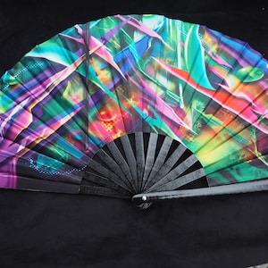 Hand Fan, Clacking Hand Fan, Rave Fan, Festival Fan, Bamboo Fan