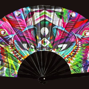 Hand Fan, Clacking Hand Fan, Rave Fan, Festival Fan, Bamboo Fan