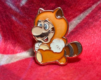 Tanooki Mario soft enamel lapel pin