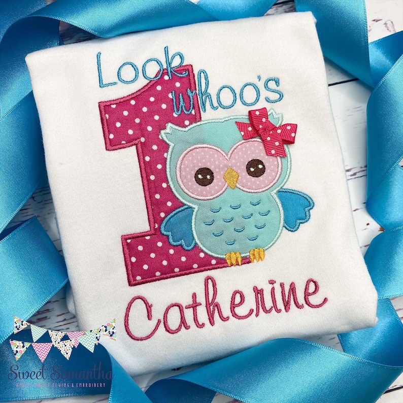 Look Whoo's One first Birthday Shirt  Personalized Owl Birthday