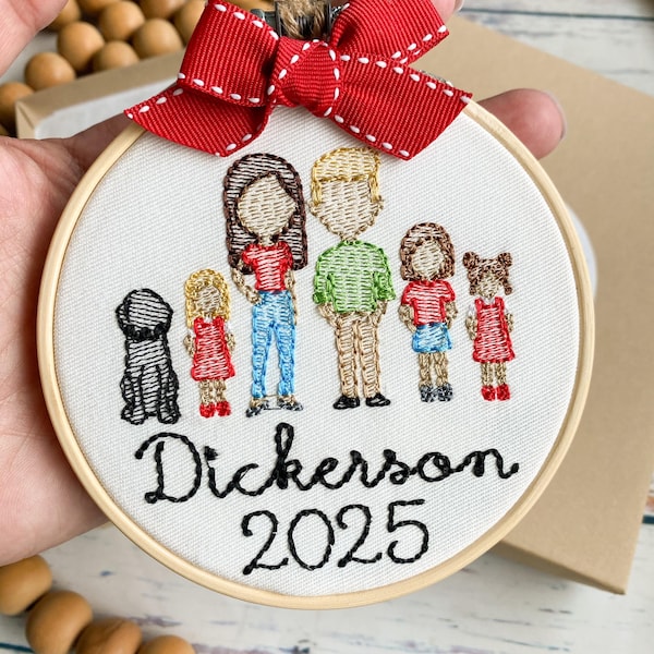 Personalized Family Christmas Ornament - Keepsake Holiday Ornament