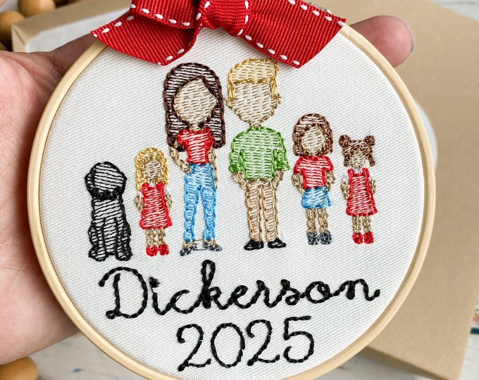 Personalized Family Christmas Ornament - Keepsake Holiday Ornament
