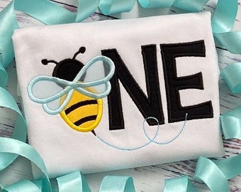Embroidered Bee First Birthday Shirt – Cute as Can Bee