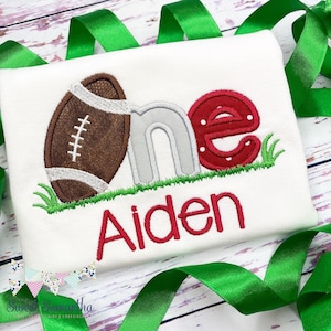 Football One Birthday Shirt - Football First Birthday - Football boys Shirt