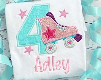 Girls roller skate birthday shirt - Roller Skating Party shirt