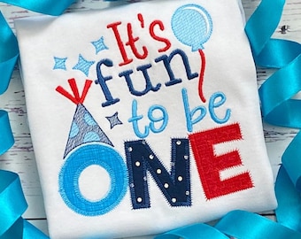 First birthday It’s Fun to be One birthday shirt - 1st birthday boy or girl
