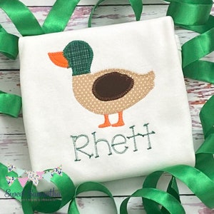 Boys Duck personalized bodysuit - mallard hunting duck baby shower gift - Daddy’s Little Hunting Buddy