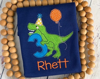 Boys Dinosaur T Rex Birthday Shirt - T Rex Shirt