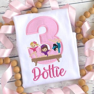 Gymnast Birthday Shirt - Gymnastics Birthday shirt - Girls personalized shirt image 5