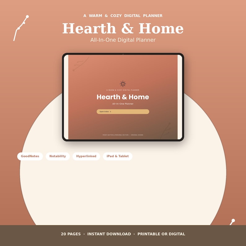 Digital Planner 2026 | Hyperlinked Goodnotes Planner | Cozy Aesthetic ...