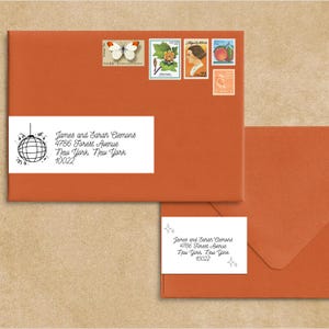 Whimsical Wrap Around Address Labels Template | Printable and Editable Envelope Address | Wedding Envelopes | Avery Template