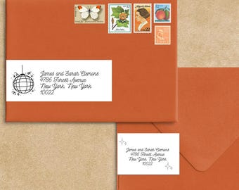 Whimsical Wrap Around Address Labels Template | Printable and Editable Envelope Address | Wedding Envelopes | Avery Template