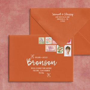 Envelope Address Template | Printable and Editable Envelope Address | Handwritten Wedding Envelopes | Canva Ready Design