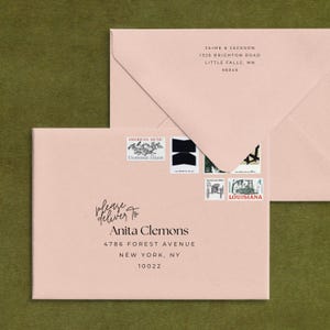 Envelope Address Template | Printable and Editable Envelope Address | Minimalist Wedding Envelopes | Canva Ready Design