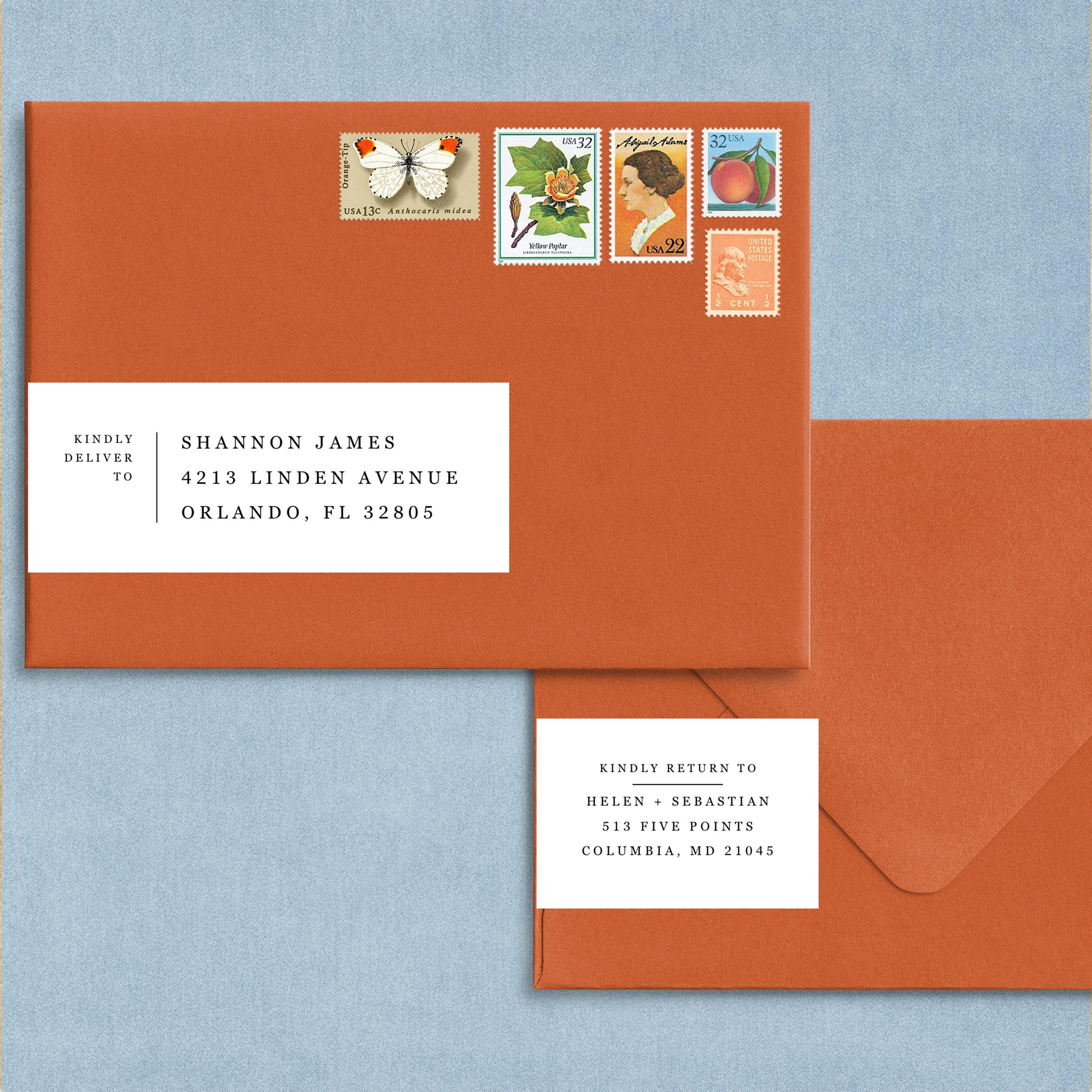 Minimal Wrap Around Address Labels Template | Printable and Editable ...