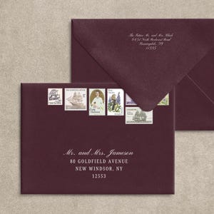 Envelope Address Template | Printable and Editable Envelope Address | Modern Calligraphy Wedding Envelopes | Canva Ready Design