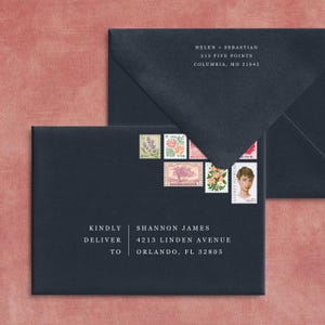 Envelope Address Template | Printable and Editable Envelope Address | Minimal Wedding Envelopes | Canva Ready Design