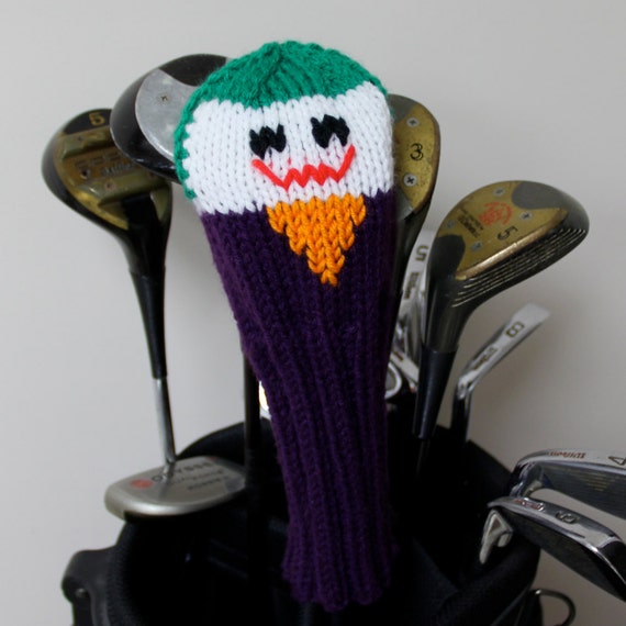 Items similar to The Joker, Golf Headcover, Golf Club Cover, Golf Head
