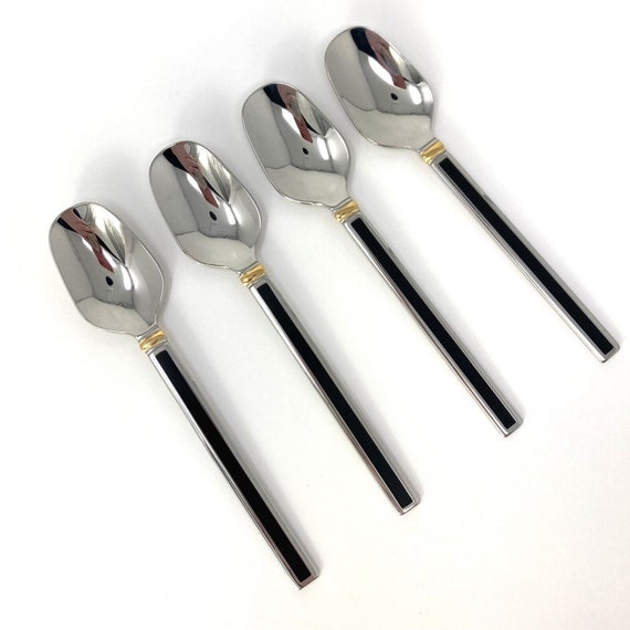 Oneida LTD Stainless Flatware MIDNIGHT 5 Oclock Teaspoons USA Etsy