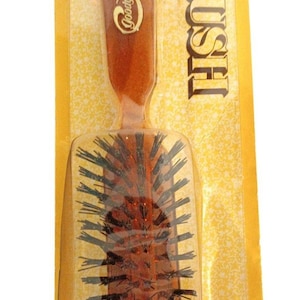 NEW Vintage Goody Amber Tone 8&quot; Grooming Hair Brush ( SEALED ) NOS #6116