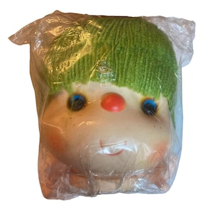 Mangelsens Doll Craftin&#39; 4&quot; Angie Acrylic Doll Head & Hands Green Hair