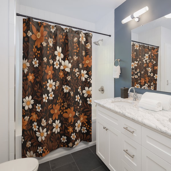Brown Shower Curtain - Etsy