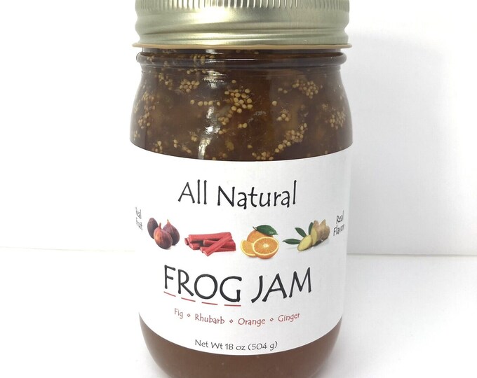 Amish Frog Jam, Fig Rhubarb Orange Ginger, 18 Oz Jar, Amish Foods Etsy