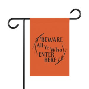 Garden & House Banner, Halloween Decoration, Outdoor Halloween Yard Sign, Spooky Home Decor, Fall Festive Banner, Warning Garden Flag