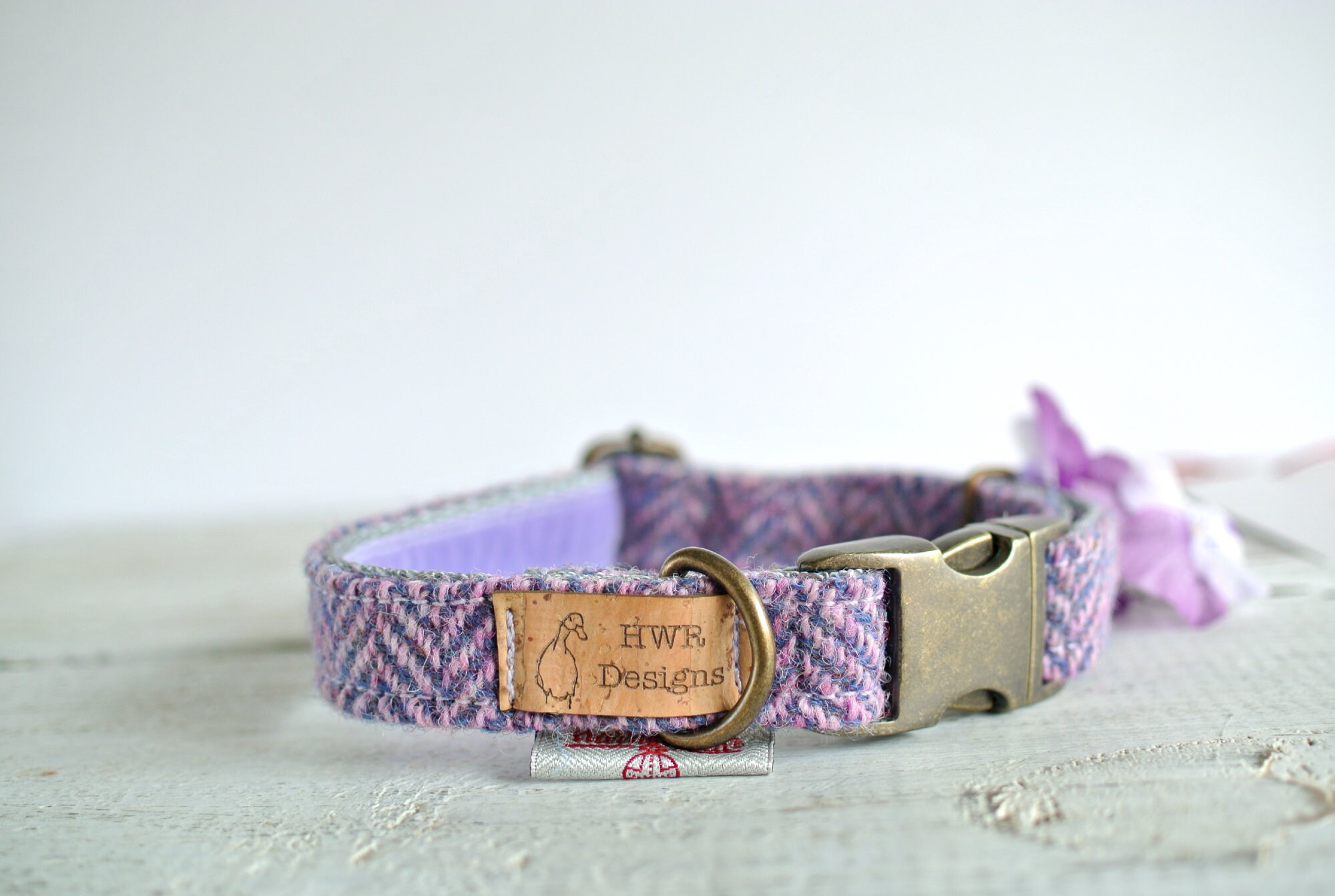 Harris Tweed Dog Collars Lavender Tweed Dog Collar purple Herringbone Tweed Dog Collar. Designer Dog Collar Etsy Canada