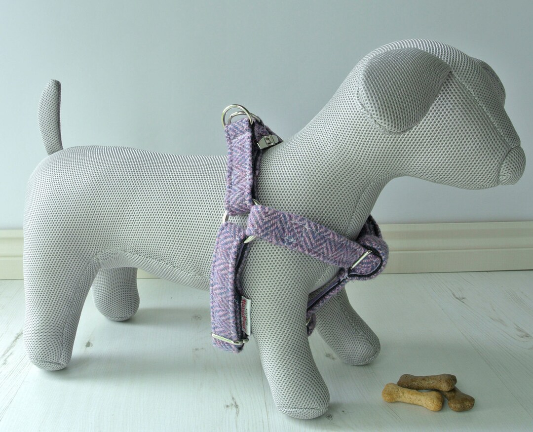 Harris Tweed Dog Harness, Step in Harness, Available in All Colours and