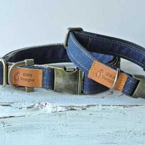 Denim Dog Leash, Blue denim dog leash, Blue Jeans dog Leash, Designer Denim Dog Leaash image 5
