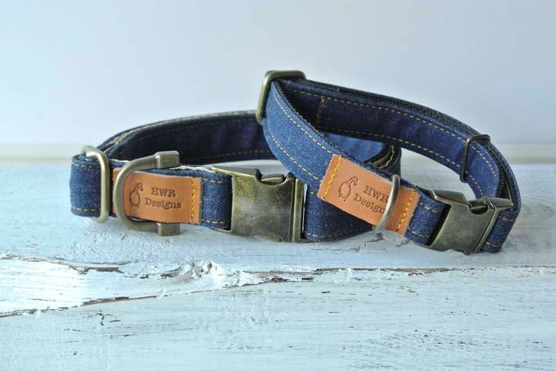 Denim Dog Leash, Blue denim dog leash, Blue Jeans dog Leash, Designer Denim Dog Leaash image 5