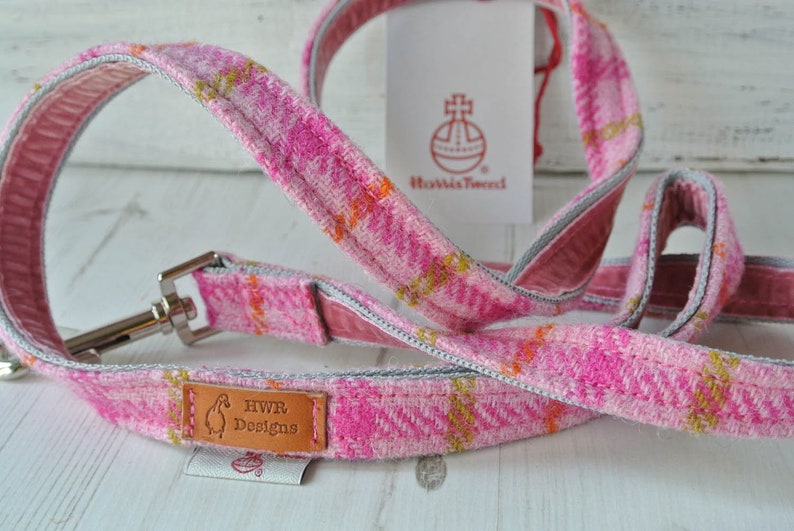 Harris Tweed Dog Collars Tweed Dog Collar Pink Dog Collar. Etsy UK